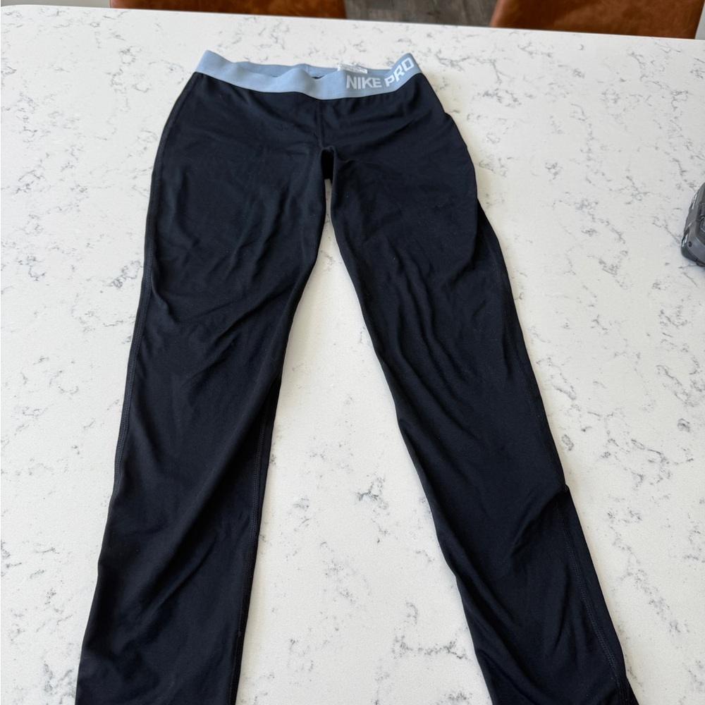 Nike Pro Black and Gray Leggings